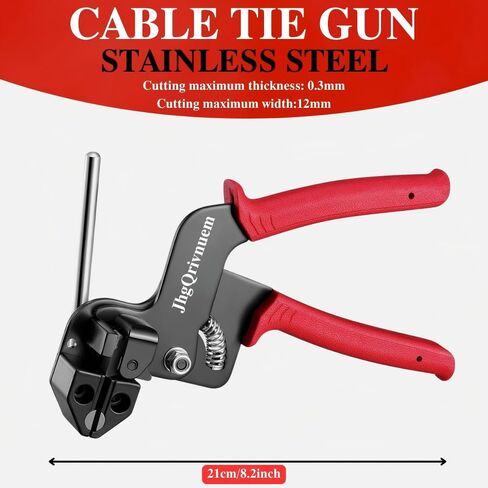 Metal Zip Ties Gun Set-For Fastening And Cutting Tie Special Tool,With 100pcs 11.8in Stainless Steel Zip Ties ，For Chain Link Fence Parts, Wire Fence Rolls,Exhaust Wrap, Poultry Fence﻿ in Saudi Arabia
