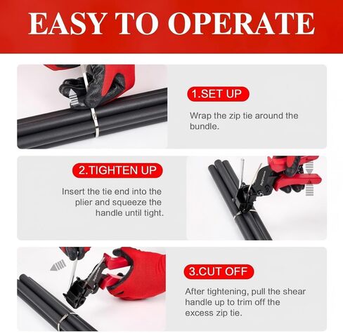 Metal Zip Ties Gun Set-For Fastening And Cutting Tie Special Tool,With 100pcs 11.8in Stainless Steel Zip Ties ，For Chain Link Fence Parts, Wire Fence Rolls,Exhaust Wrap, Poultry Fence﻿ in Saudi Arabia