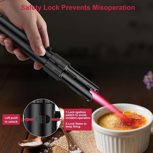 WCX Windproof Butane Torch Lighter, Adjustable Jet Flame Lightsaber Lighter Refillable for Grill, BBQ, Fireplace, Camping, Soldering, Welding, Candles (Butane Not Included) in Saudi Arabia