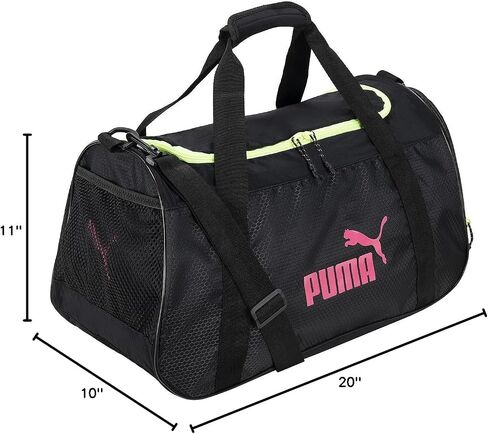 PUMA womens Evercat No. 1 Logo Duffel Bags, Pink/Grey, One Size US in Saudi Arabia