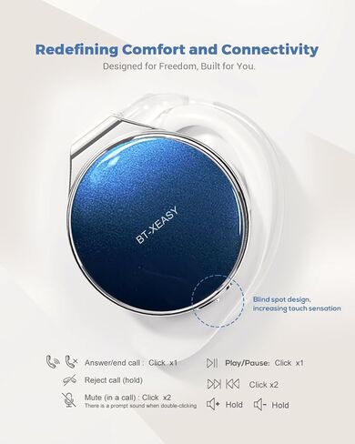 Micool Open Ear Headphones Bluetooth 5.4, Sport On Ear Headphones Wireless, Water-Drop Shaped Noise Cancelling Clip On Headset Bluetooth with Long Battery Life, Comfort Fit 4 Microphones Earphones in Kuwait