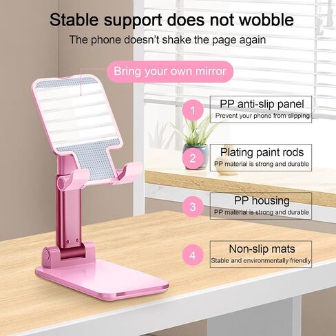 Adjustable Phone Stand,Folding Stand Multifunctional Possessioner Phone Stands for Desk Universal Mobile Support,Green in Saudi Arabia