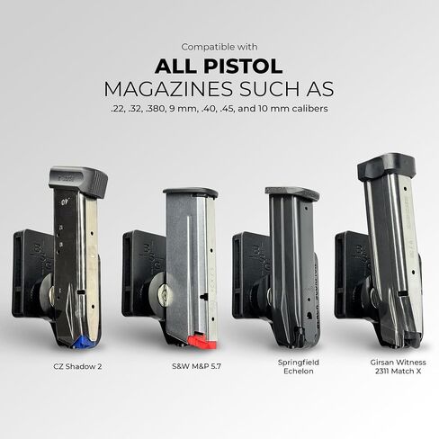 Black Scorpion Outdoor Gear Triple Magnet Universal Mag Pouch - Magnetic Retention | 360 Degree Adjustable | Fits All Pistol mags | Uspsa/Ipcs Legal in Kuwait