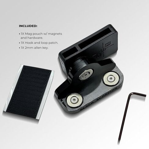 Black Scorpion Outdoor Gear Triple Magnet Universal Mag Pouch - Magnetic Retention | 360 Degree Adjustable | Fits All Pistol mags | Uspsa/Ipcs Legal in Kuwait
