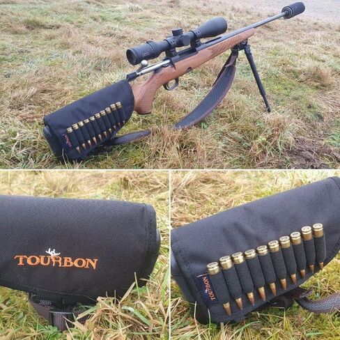 TOURBON Right Handy Adjustable Buttstock Cheek Riser Pad Rifle Shell Holder in Saudi Arabia