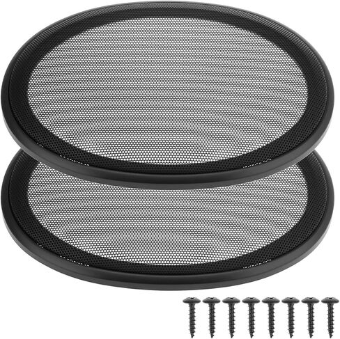QWORK 6" x 9" Speaker Grill Covers with ABS Plastic Frame & Metal Mesh, Protect Subwoofers from Damage for DIY and Car Speakers, Includes Screws in Saudi Arabia