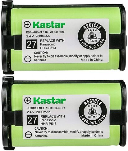 Kastar 2-Pack Battery Replacement for Panasonic KX-TG2226BV KXTG2226BV KX-TG2226SV KXTG2226SV KX-TG2226WV KXTG2226WV KX-TG2235 KXTG2235 KX-TG2235B KXTG2235B KX-TG2235S KXTG2235S KX-TG2238 in Saudi Arabia