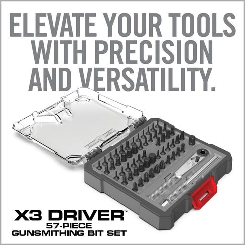 Real Avid X3 Precision Screwdriver Set with 1/4 Ratchet Wrench Bit Driver & Bit Extension - Tool Kit Includes Torx, Hex, Phillips, Flat & Square Bits (56 Piece) in Saudi Arabia