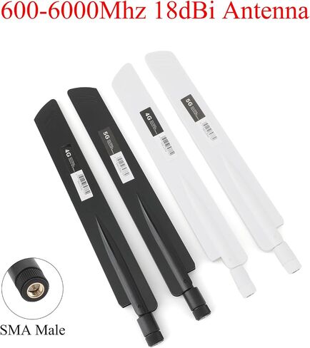 5G 18dBi WiFi Antenna SMA Male– for Computer Network Card, WLAN Router, 4 Pack, White in Saudi Arabia