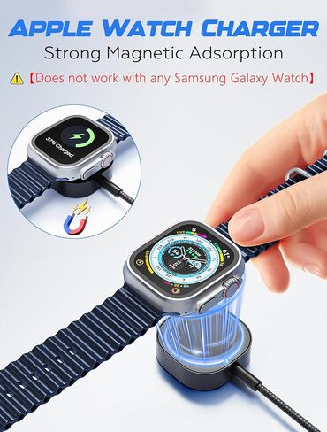 كابل شحن متعدد 100 وات 10 أقدام 4 في 1 لساعة أبل - سلك شاحن طويل سريع مجدول مع شاحن ساعة أبل المغناطيسي، USB-C، لايتنينج وميكرو USB لساعة أبل، آيفون، آيباد، أندرويد، الكمبيوتر اللوحي، الكمبيوتر المحمول in Kuwait