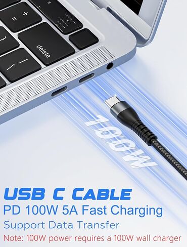 كابل شحن متعدد 100 وات 10 أقدام 4 في 1 لساعة أبل - سلك شاحن طويل سريع مجدول مع شاحن ساعة أبل المغناطيسي، USB-C، لايتنينج وميكرو USB لساعة أبل، آيفون، آيباد، أندرويد، الكمبيوتر اللوحي، الكمبيوتر المحمول in Kuwait