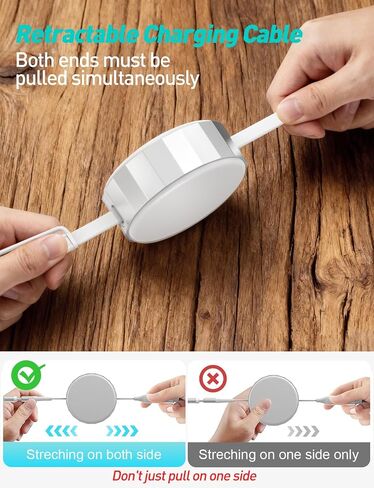 Retractable Apple Watch Charger - 100W 4 in 1 Retractable Charging Cable with USB-C, Lightning, Micro USB & Apple Watch Charger for iWatch/iPhone 17/16/15/14/13/12/Android/iPad/Tablet/Laptop, White in Saudi Arabia