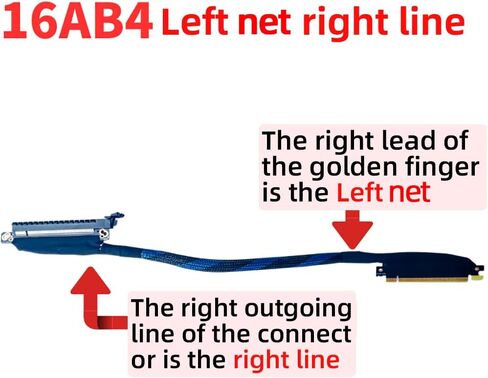 JMT PCIE 4.0 X16 Extension Cable 32GBS GEN4 Braided Mesh Harness Riser for AI Server Graphics Card Bendable GPU Adapter (50cm,16AD4 Right-Right) in Saudi Arabia