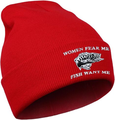 ikenacy Embroidered Women Fear Me Fish Want Me Hat for Men Women Funny Trucker Dad Baseball Cap Perfect Fishing Presents Gifts Black in Saudi Arabia