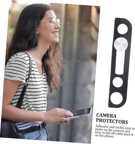 2Pcs Camera Privacy Protection Cover Sliding Lens Cover Compatible with Phone Cameras Simple Design for Enhanced Privacy and Security Silver in Saudi Arabia