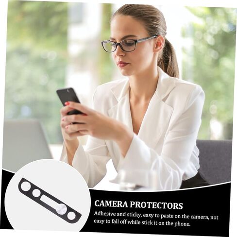 2Pcs Camera Privacy Protection Cover Sliding Lens Cover Compatible with Phone Cameras Simple Design for Enhanced Privacy and Security Silver in Saudi Arabia