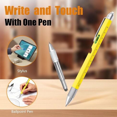 9 in 1 Multitool Pen with LED Light, Cool Gadgets, Stocking Stuffers Gifts for Men, Christmas Gifts for Dad, Husband, White Elephant Gifts for Adults, Gift-Ready Box, 1 Pack in Kuwait