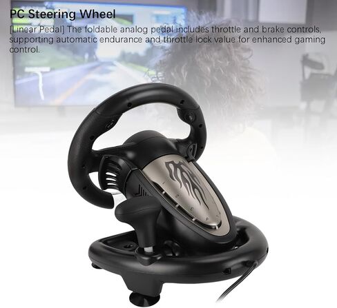 Yoidesu Dual Motor Feedback Force 26cm PC Racing Wheel with Paddle Shifter, for,for Wide Compatibility, Adjustable Vibration, Slip in Saudi Arabia