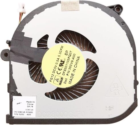 CPU gpu Radiator for XPS 15 9550 Cooler Fan 0RVTXY 036CV9 DFS501105PR0T FG11 DFS501105PQ0T FG12 Cooling Fan(GPU Fan) in Saudi Arabia