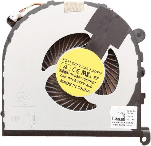 CPU gpu Radiator for XPS 15 9550 Cooler Fan 0RVTXY 036CV9 DFS501105PR0T FG11 DFS501105PQ0T FG12 Cooling Fan(GPU Fan) in Saudi Arabia