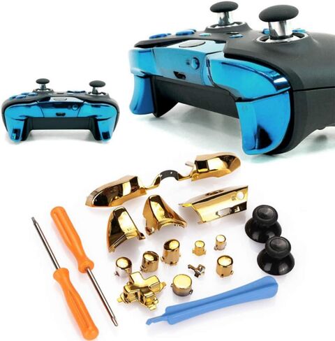 طقم أزرار إصلاح قطع غيار مصد الصدمات LB RB الجديد، مجموعة أزرار لوحدة تحكم Microsoft Xbox One Elite، مع عملية الطلاء، وصناعة متقنة، قوية ومتينة (فضي) in Saudi Arabia