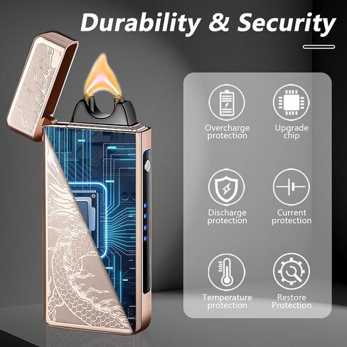 ولاعة كهربائية مزدوجة القوس USB ولاعات كهربائية قابلة لإعادة الشحن عديمة اللهب بلازما مقاومة للرياح ولاعات خالية من البوتان للشموع والبخور والتخييم والمشي لمسافات طويلة والمغامرة (سحرية) in Kuwait