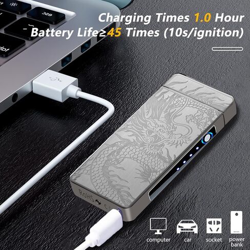 ولاعة كهربائية مزدوجة القوس USB ولاعات كهربائية قابلة لإعادة الشحن عديمة اللهب بلازما مقاومة للرياح ولاعات خالية من البوتان للشموع والبخور والتخييم والمشي لمسافات طويلة والمغامرة (سحرية) in Saudi Arabia
