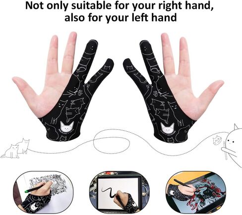 XPPen Artist Pro 22 Gen2 2.5K QHD Drawing Tablet with Screen, XPPen Digital Drawing Glove - Two-Finger Artist Glove with Cute Cat Prin in Saudi Arabia