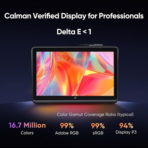 تابلت رسم XPPen Artist Pro 22 Gen2 2.5K QHD مع شاشة، قفاز رسم للفنان XPPen بإصبعين للوحة رسم الرسومات مناسب لليد اليمنى واليد اليسرى (مقاس M) أسود in Saudi Arabia