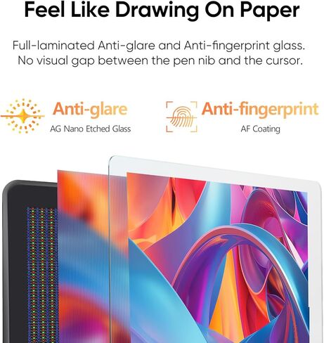 تابلت رسم XPPen Artist Pro 22 Gen2 2.5K QHD مع شاشة، قفاز رسم للفنان XPPen بإصبعين للوحة رسم الرسومات مناسب لليد اليمنى واليد اليسرى (مقاس M) أسود in Saudi Arabia