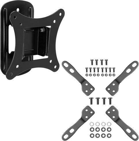 Mount-It! Small to 42 Inch TV & Monitor Wall Mount | Low-Profile Slim Design | 44lb Capacity | Tilts & Swivels | Fits Most 23-42 Inches TV and Monitor in Saudi Arabia