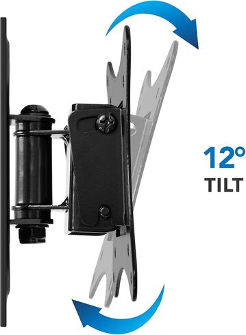 Mount-It! Small to 42 Inch TV & Monitor Wall Mount | Low-Profile Slim Design | 44lb Capacity | Tilts & Swivels | Fits Most 23-42 Inches TV and Monitor in Saudi Arabia