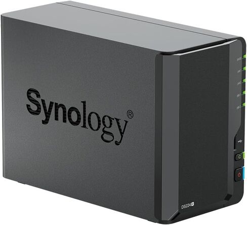 Synology DiskStation DS224+ NAS Server with Celeron 2.0GHz CPU, 6GB Memory, 16TB SSD Storage, 2 x 1GbE LAN Ports, DSM Operating System in Saudi Arabia