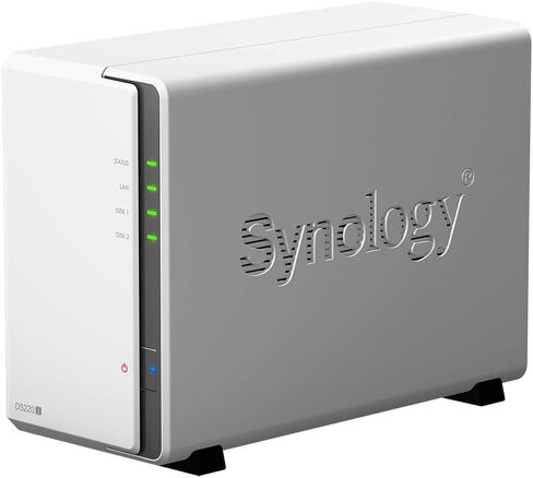 Synology DiskStation DS220j NAS Server with RTD1296 1.4GHz CPU, 512MB Memory, 20TB HDD Storage, 1 x 1GbE LAN Port, DSM Operating System in Saudi Arabia