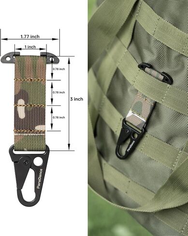 ملحقات MOLLE التكتيكية مشبك خطاف اشتباك على شكل حرف T، مشابك قفاز حامل مفاتيح MOLLE مع حلقة تسلق معلقة، لحامل اللوحة وحزام المعركة على الظهر، ملحقات مشبك تروس السترة التكتيكية in Kuwait