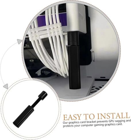 Sag GPU Support Bracket with Magnetic Base Sturdy Graphics Card Stand for Gaming Prevents GPU Sagging and Enhances Cooling Efficiency Black Video Card Brace in Saudi Arabia