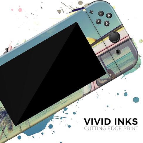 Design Skinz - Compatible with Nintendo Switch OLED Console + Joy-Con - Skin Decal Protective Scratch-Resistant Removable Vinyl Wrap Cover - Beach Trip in Kuwait
