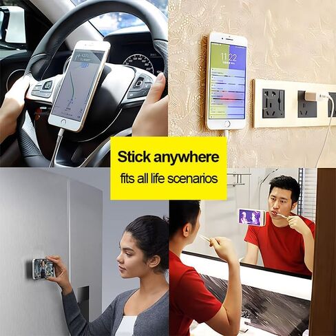 2 Pcs Double Sided Silicone Suction Cup Phone Case Detachable Adhesive Mount, Hands-Free Phone Accessories Holder for Selfies and Videos, Sticky Grip with Higher Suction Power, Transparent in Saudi Arabia