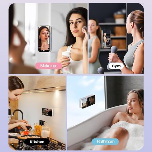 2 Pcs Double Sided Silicone Suction Cup Phone Case Detachable Adhesive Mount, Hands-Free Phone Accessories Holder for Selfies and Videos, Sticky Grip with Higher Suction Power, Transparent in Saudi Arabia