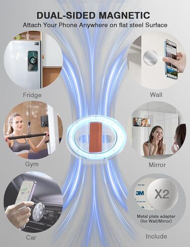 مقبض هاتف مغناطيسي Grat 2 Lite، [حزام إصبع مرن] حامل حلقة للهاتف، متوافق مع سلسلة Magsafe iPhone 16 15 14 13 12 Pro max، أسود in Kuwait