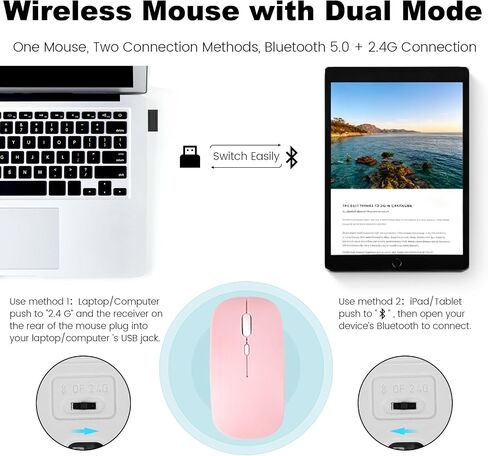 حافظة لوحة مفاتيح iPad 9th/8th/7th Generation مقاس 10.2 بوصة و10.5 بوصة مع ماوس، لجهاز iPad Pro 10.5 بوصة/iPad Air الجيل الثالث غطاء لوحة مفاتيح قابل للفصل مع ماوس وحامل قلم رصاص، وردي in Kuwait
