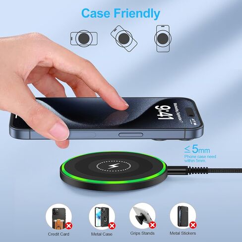 Pixel 10 Pro Wireless Charger,15W Wireless Charging Station with USB A Adapter for Google Pixel 10 Pro XL 9 Pro XL 8 7,Android Wireless Charger Pad for Samsung Galaxy S25 FE S25 Ultra S24 FE S24 Ultra in Kuwait