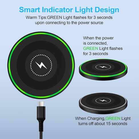 Pixel 10 Pro Wireless Charger,15W Wireless Charging Station with USB A Adapter for Google Pixel 10 Pro XL 9 Pro XL 8 7,Android Wireless Charger Pad for Samsung Galaxy S25 FE S25 Ultra S24 FE S24 Ultra in Kuwait