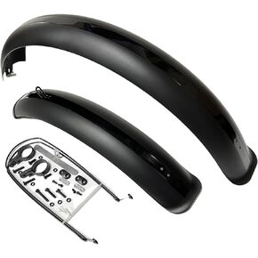 Fat Bike Fenders for Front and Rear Fat Bikes Wings Full Coverage Mud Guard Cycling Fender Kit (Black, 26inch)