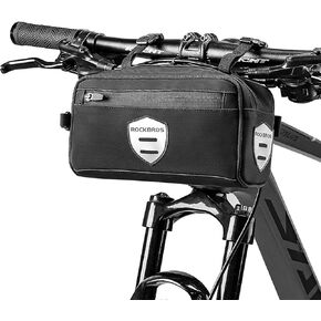 ROCKBROS Bike Handlebar Bag Front Frame Bag Cycling Pouch Bicycle Top Tube Bag Storage Bag with Removable Shoulder Strap for Adults Road MTB Outdoor