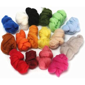 36 Felting Wool Craft Wool Yarn Needle Alpaca roving Needle Felting kit Yarn Wool Felt Felting Fleece Fibre Wool Yarn roving DIY Hand Yarn Wool Craft Knitting Machine to Rotate Toy
