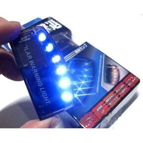 ZYTC Car Fake Dummy Alarm Led Light Red 6 LED Warning Light Solar Power Simulated Security Anti-Theft Flashing Light Car Burglar Alarm Light