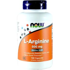 Now Foods Arginine 500mg, 100 Capsules (Pack of 2)
