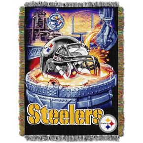 Northwest NFL Pittsburgh Steelers Unisex-Adult Woven Tapestry Throw Blanket, 48" x 60", Home Field Advantage