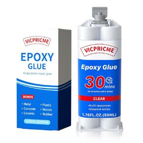 Clear 2 Part Epoxy Glue ClearWeld Waterproof Plastic Weld Adhesive to Metal, Plastics, PVC, Wood, Concrete, Ceramic, Fiberglass Surface Repair, Fishing rods, Wood Furniture, Automotive, DIY (1)